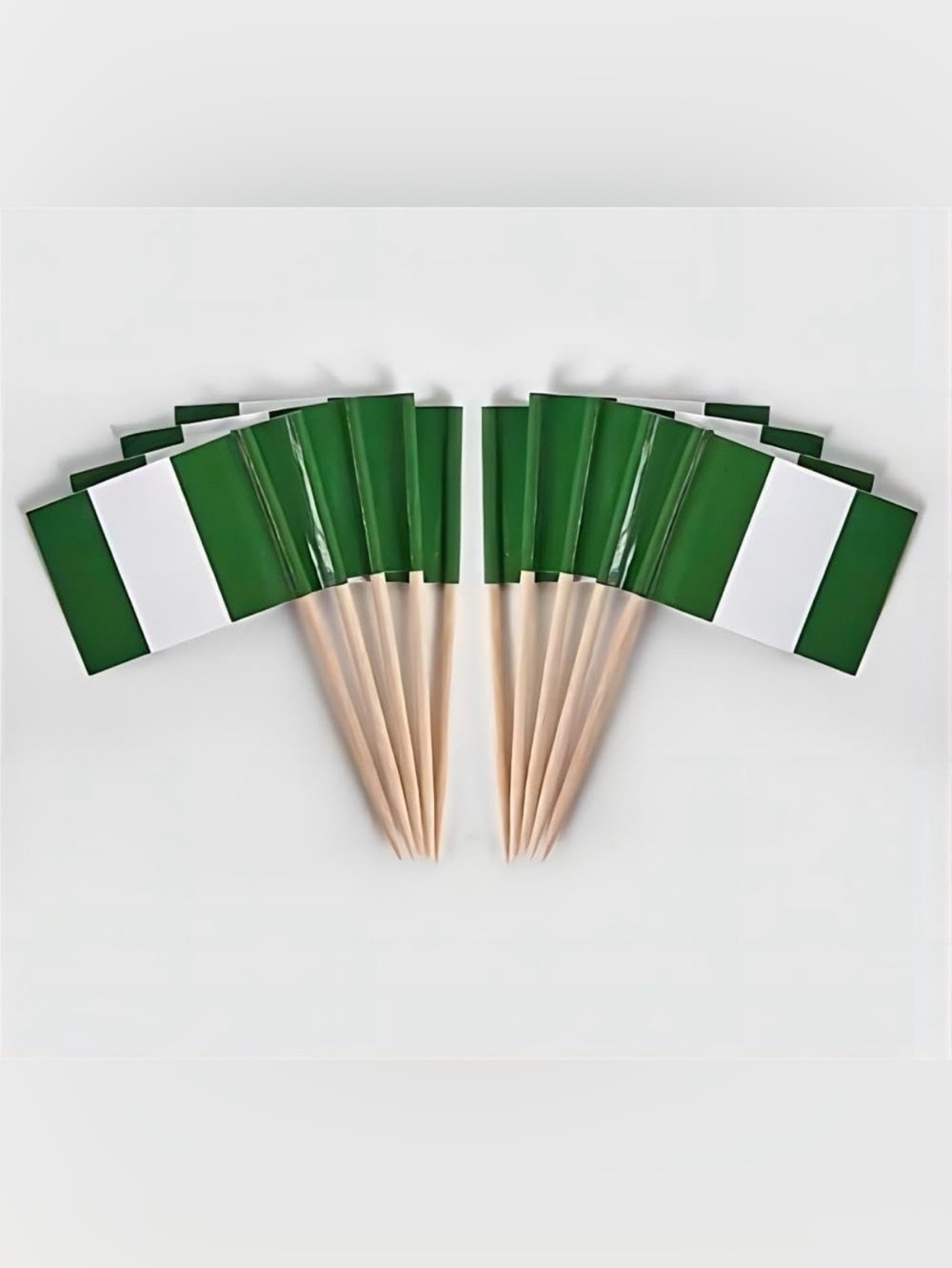 Nigeria Flag Toothpick Flags Party Picks Cupcake Toppers (100 Count)